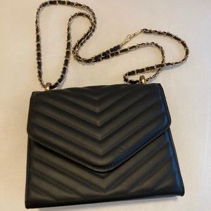 Mini Chevron Embossed Chain Square Bag